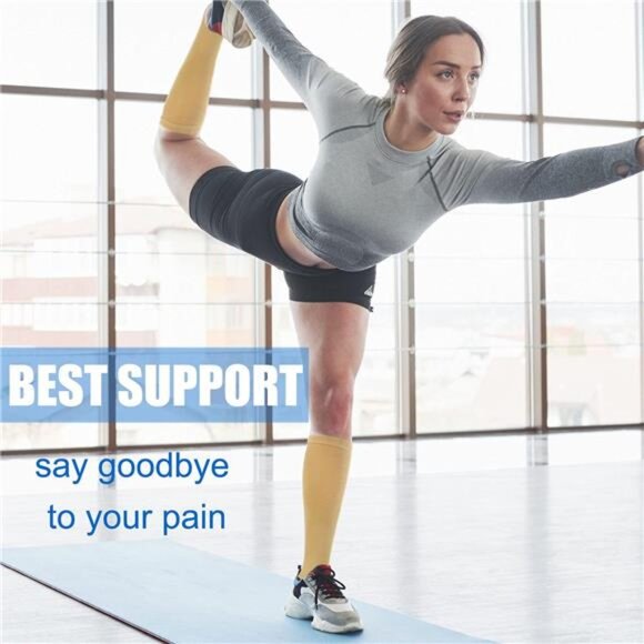 Compression Socks for Women & Men 4 Pairs,Knee High Support Socks - Picture 3 of 14